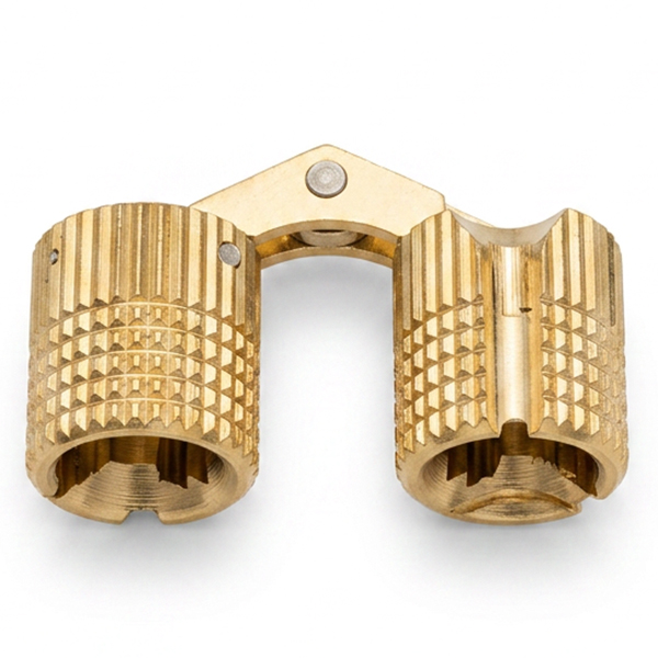 Metal Style Cerniera da Incasso Invisibile in Ottone Grezzo CONF.DA PZ2 - METAL STYLE